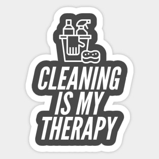 Funny Therapy Cleaning Cleaner Moms Mothers Day Humor Sticker